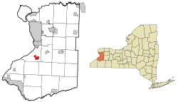 Erie County New York incorporated and unincorporated areas Hamburg (village) highlighted